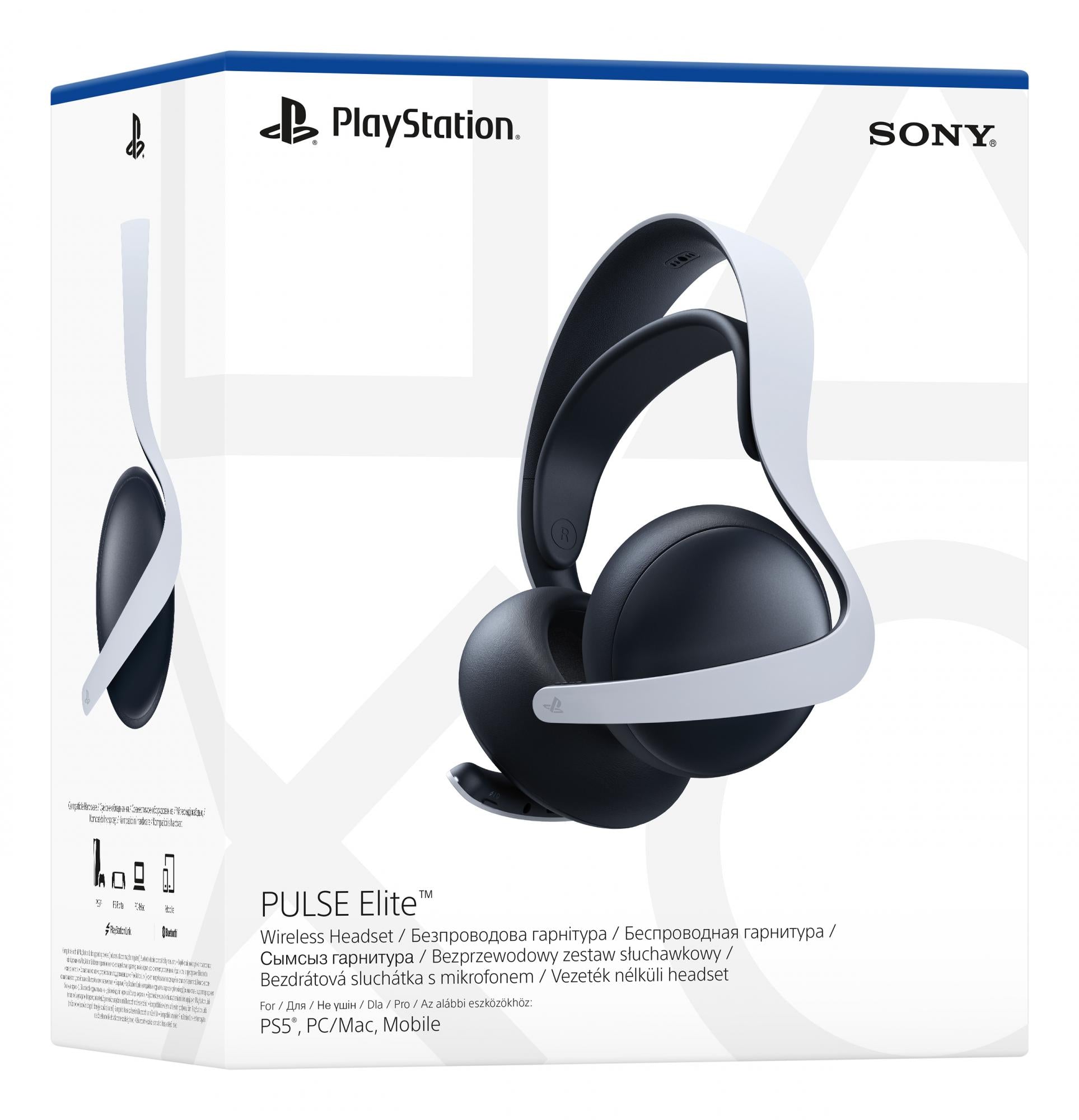 Sony PULSE Elite Trådløs Hovedtelefoner Sort Hvid Sony