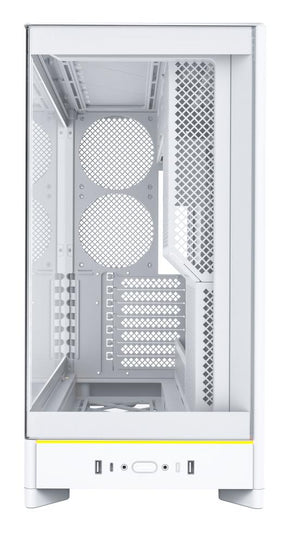 Montech HS02, Glass front, ATX, no fans - White Telon Technology Co Ltd (Montech)