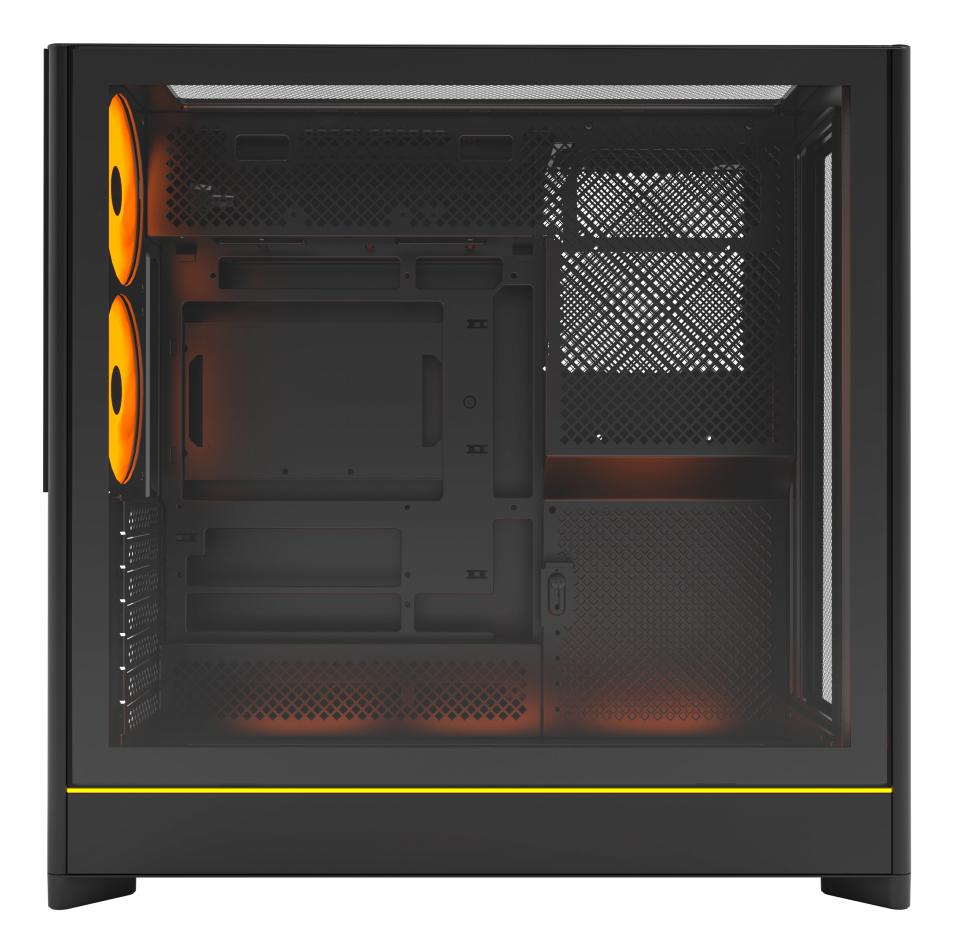 Montech HS01 PRO, ATX, Mesh front, 5 Pre-installed fans - Black Telon Technology Co Ltd (Montech)