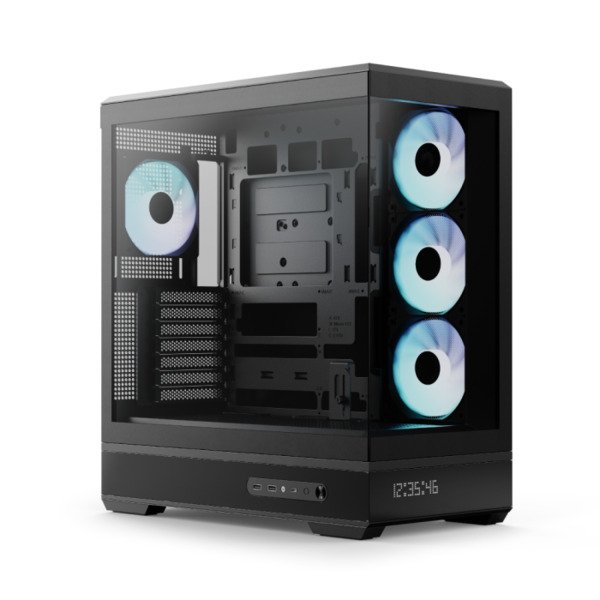 Aerocool P500B Digi, Mid-Tower-chassi, Svart