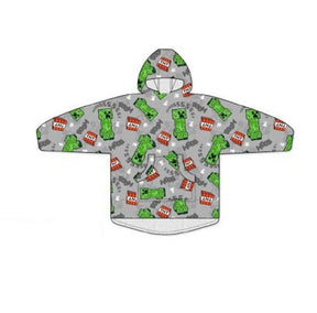 Minecraft Boom slip-on plush fleece blanket, poncho 7-14 years Minecraft