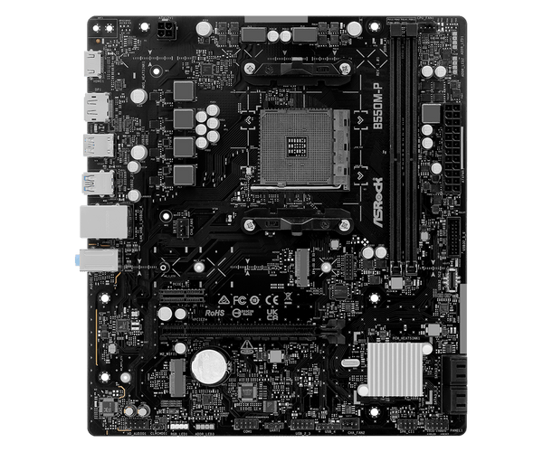 ASRock B550M-P bundkort - AM4, DDR4
