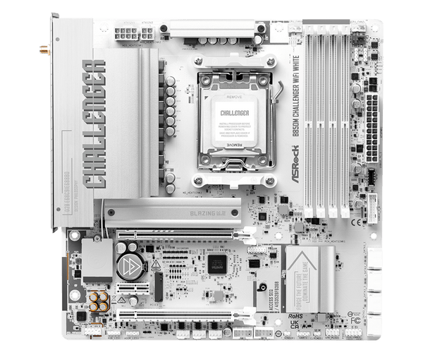 ASRock B850M Challenger WiFi White bundkort - AM5, DDR5