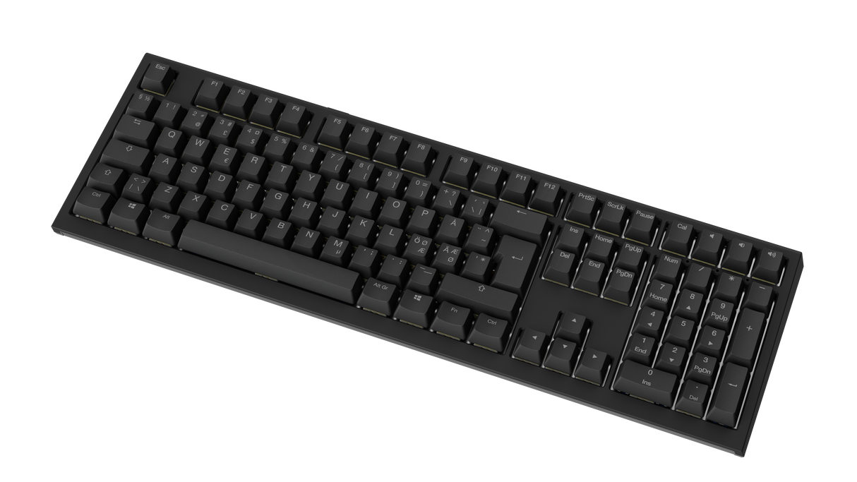 Ducky One X - Svart Nordisk - Fullstorlek 100% - Ducky Induktiv Strömbrytare (analog) Tri-Mode (Trådlös, Bluetooth, Sladd)