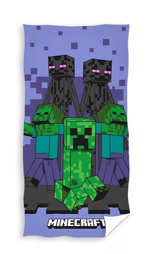 Minecraft Lilla badehåndklæde 70x140cm