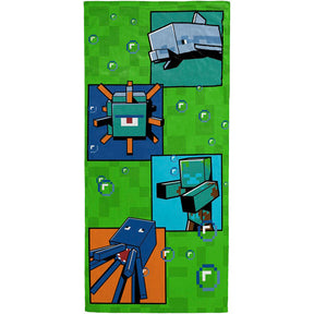 Minecraft Ocean Depths bath towel, beach towel 70x140cm Minecraft