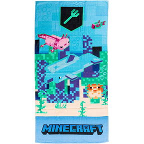 Minecraft Trident bath towel, beach towel 70x140cm Minecraft