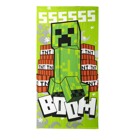 Minecraft Boom bath towel, beach towel 70x140cm (Fast Dry) Minecraft
