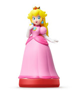 Peach amiibo fra Super Mario Collection i lyserød kjole på rød sokkel