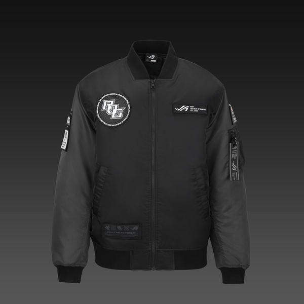 ASUS ROG COSMIC BOMBER JACKET - Regular Fit - Sort Grå