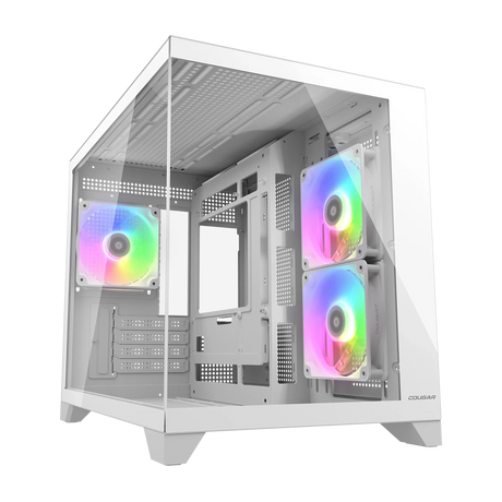 COUGAR FV150 Mini RGB kabinet i hvid med tre blæsere