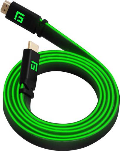 FLYTANDE GRIP 3M HÖGHASTIGHET LED HDMI-KABEL V2.1 - GRÖN