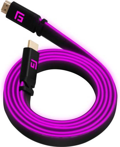 FLYTANDE GRIP 3M HÖGHASTIGHET LED HDMI-KABEL V2.1 - ROSA