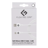 Flytande grepp 0,5 m silikon USB-C-kabel (vit)
