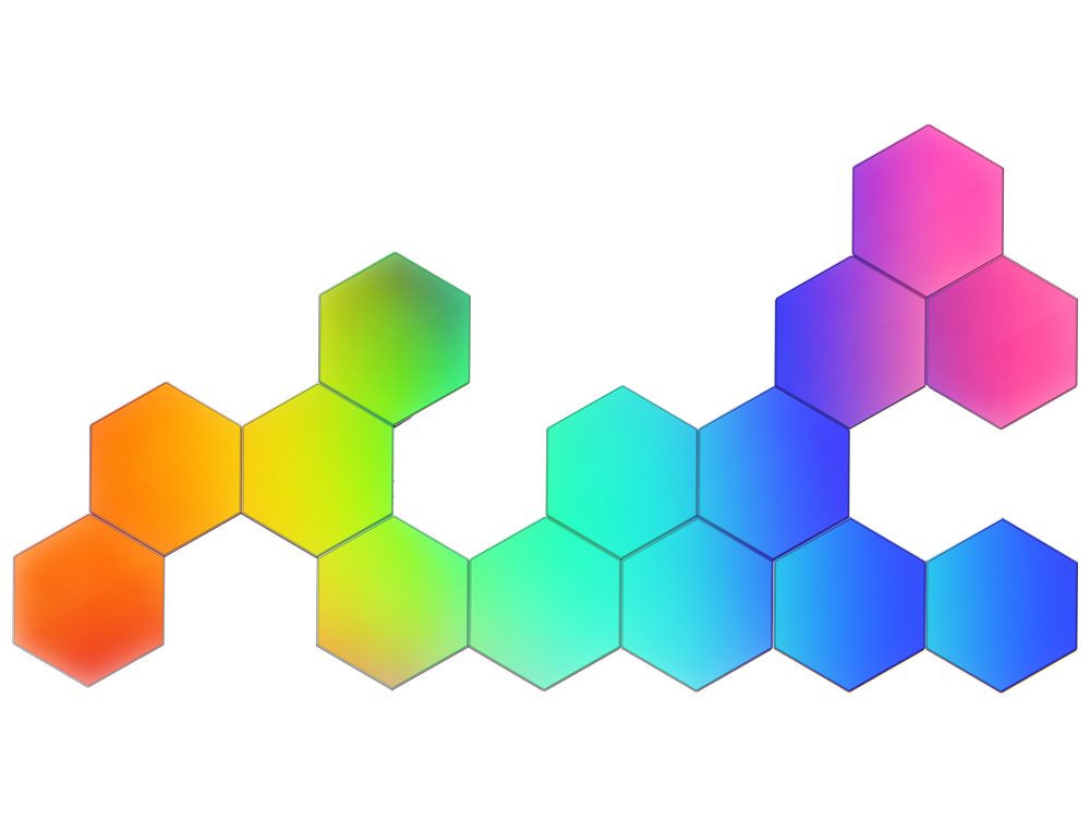 MECHARITE - Hexagon RGBIC-lampa - 10-pack