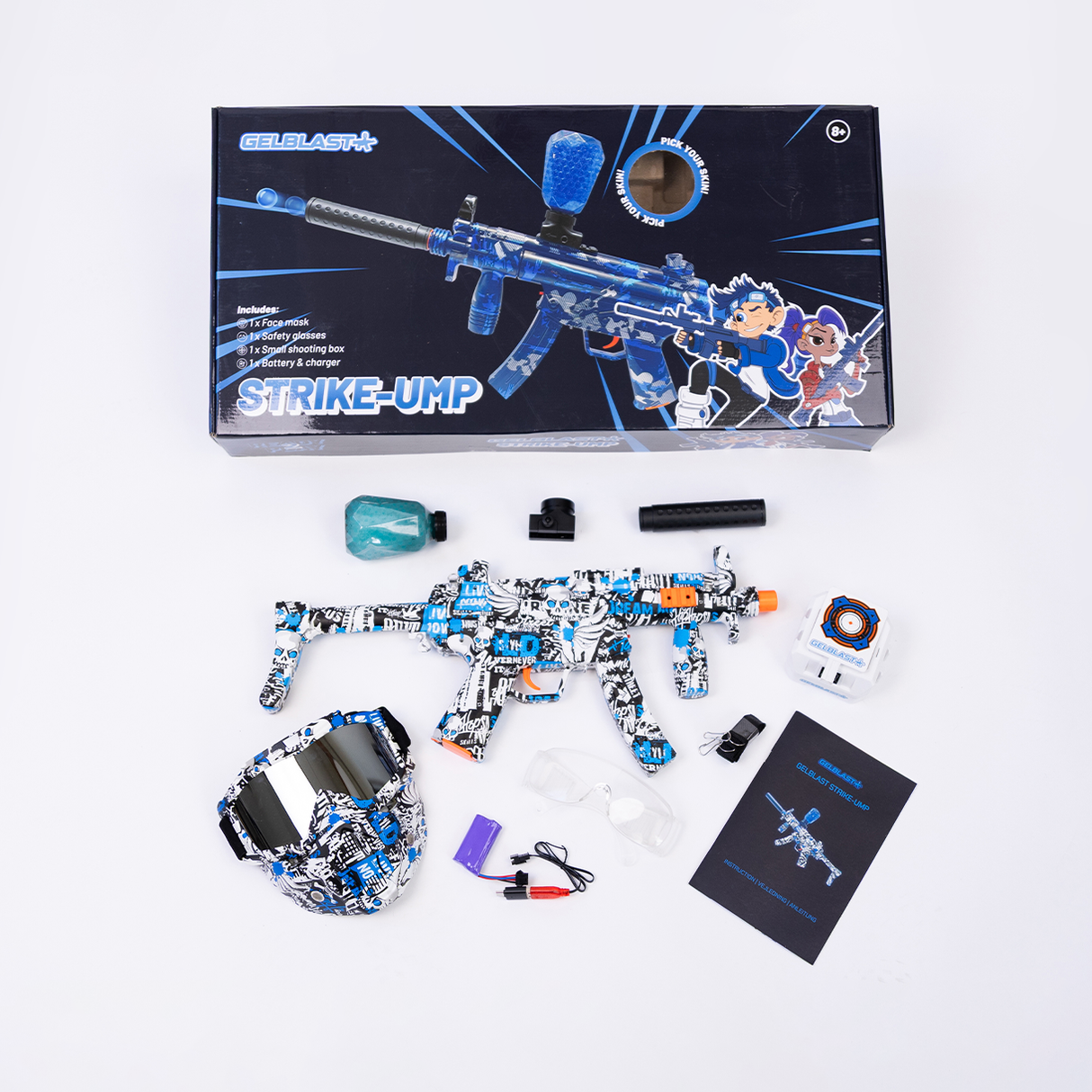GelBlast Strike-UMP – Blue Frozen Geekd