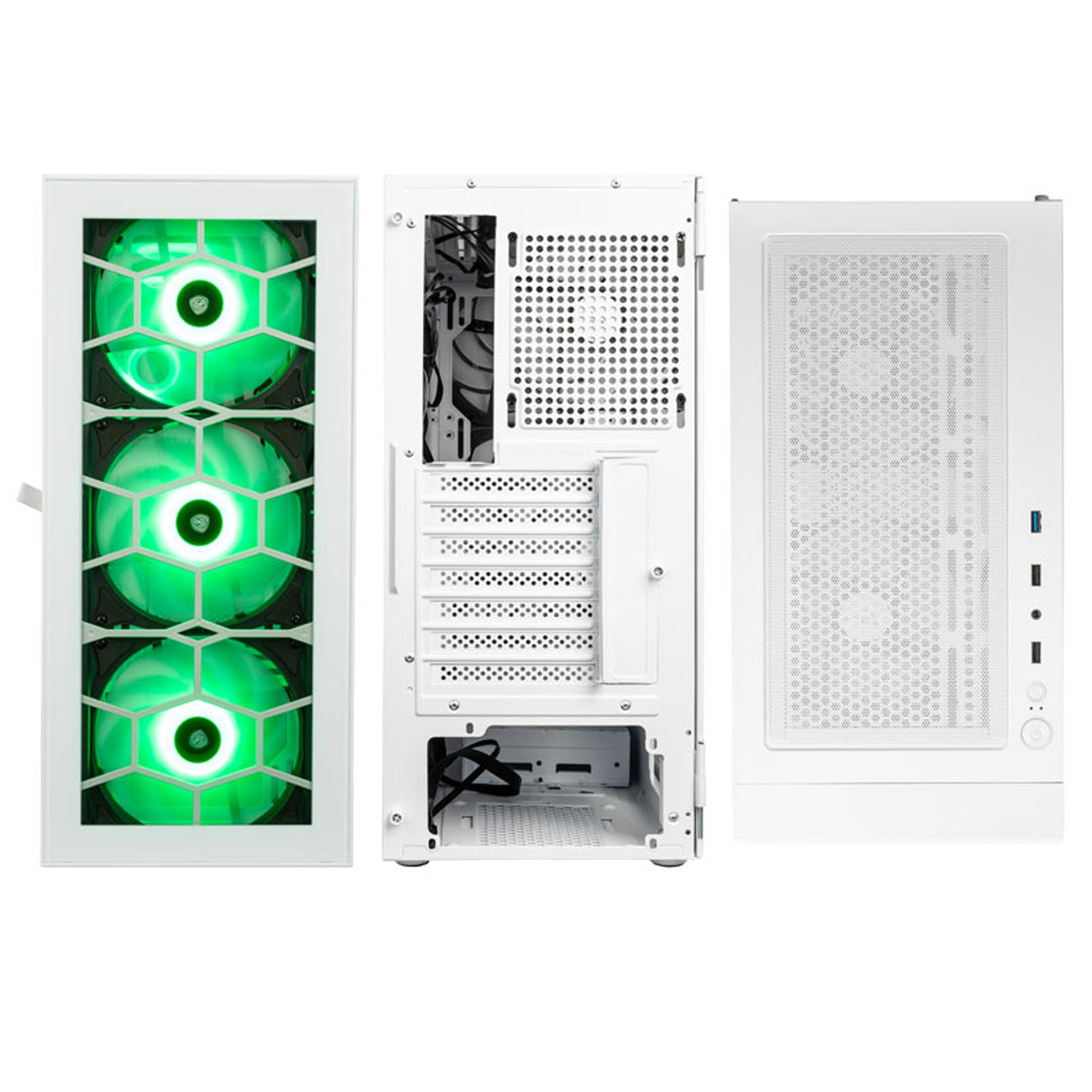 Kolink Observatory HF Glass ARGB Midi-Tower-chassi - Vit