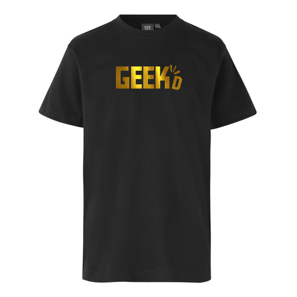Geekd - Guldfärgad Logo T-shirt - Svart