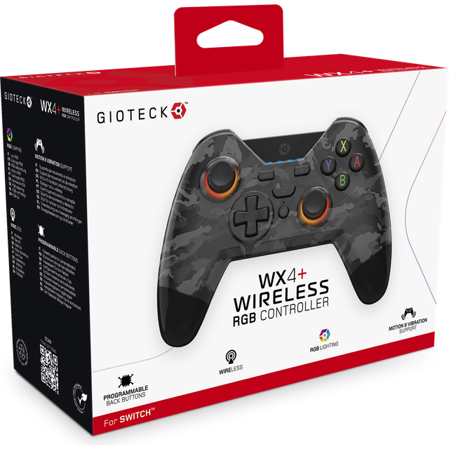 GIOTECK WX4+ Trådlös Kamouflagekontroll Nintendo Switch