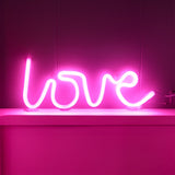 Love Neon LED-lampa Rosa