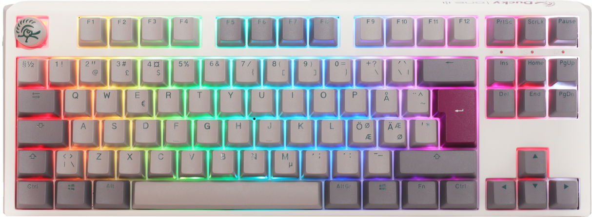 Ducky One 3 - Mist Nordic - TKL - Körsbärsröd - RGB