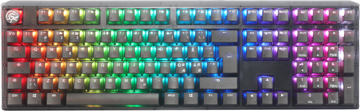 Ducky One 3 - Aura Black Nordic - Fullstorlek - Körsbärsröd - RGB