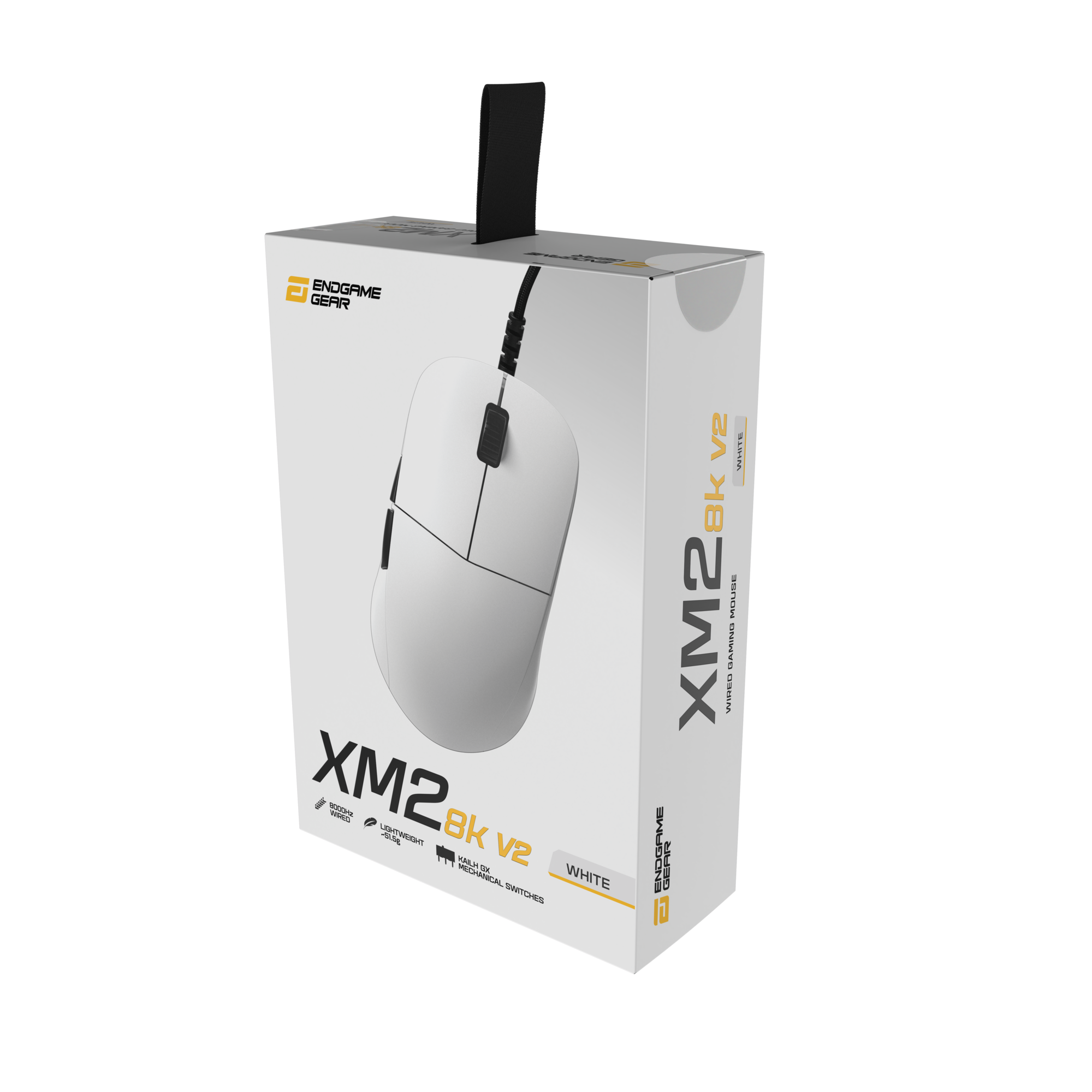 Endgame Gear XM2 8K V2 – Trådbunden spelmus (vit)