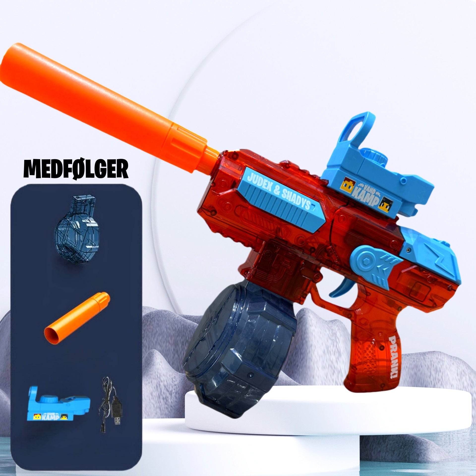 Judex x Shadys - SMG Vandpistol - Elektrisk