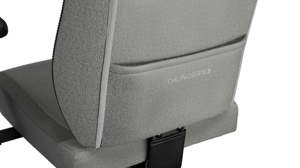 ThunderX3 TX3 SOLO – Loft Air ljusgrå kontorsstol med SYNC4- och 6D-justering (max 125 kg)