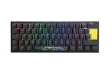 Ducky One 2 Pro - Klassisk Svart / Vit Nordisk - Mini 60% - Gateron Gul