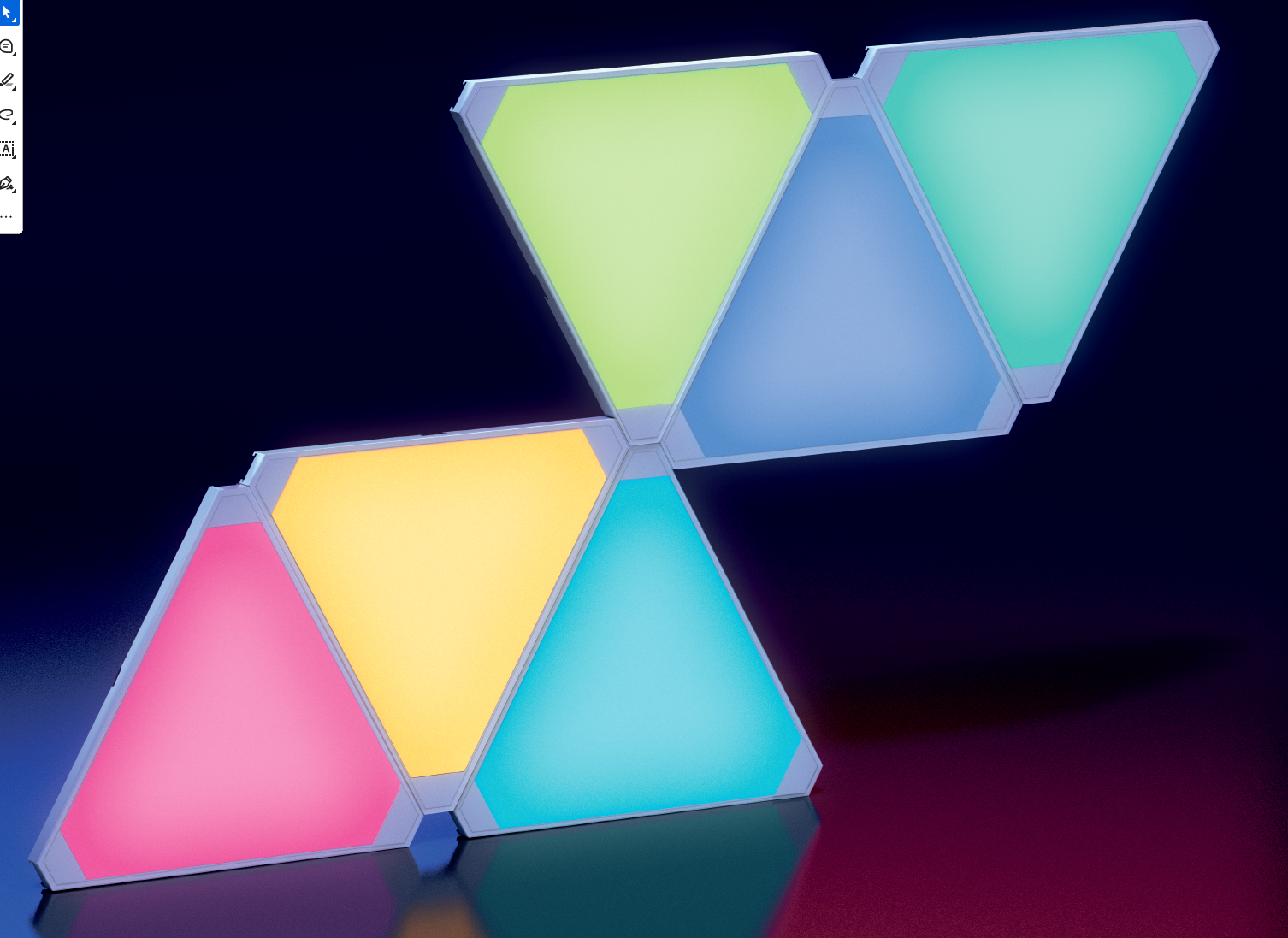 MECHARITE - TriLight RGBIC-lampa - 6-pack