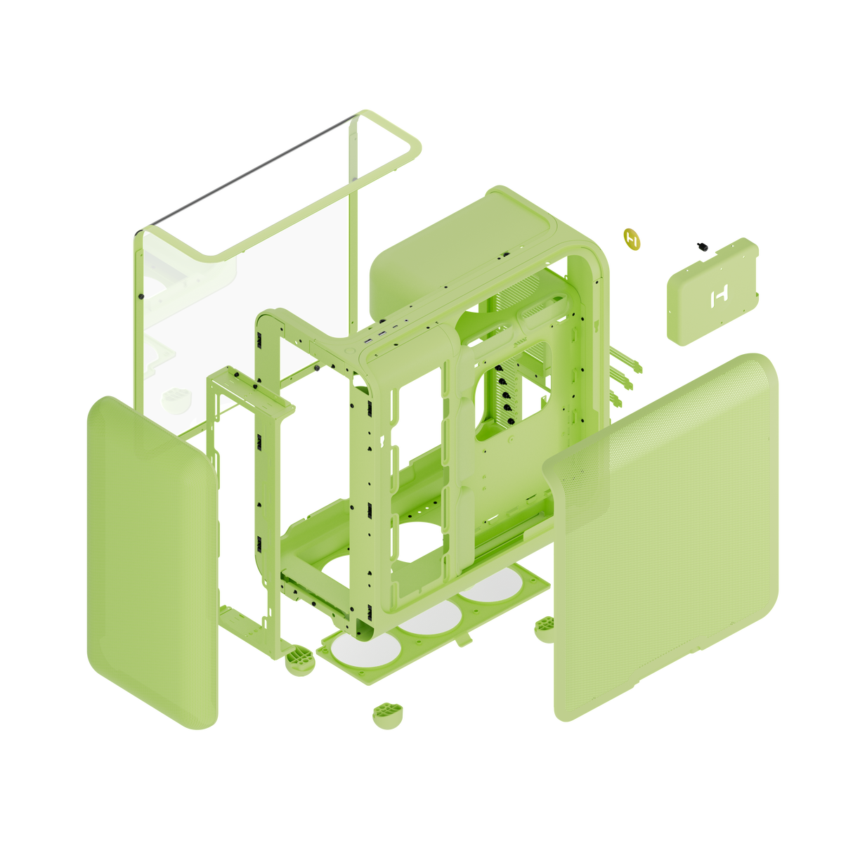 HYTE X50 Midi-Tower – Matcha Milk / Green