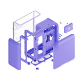 HYTE X50 Midi-Tower – Taro Milk / Purple