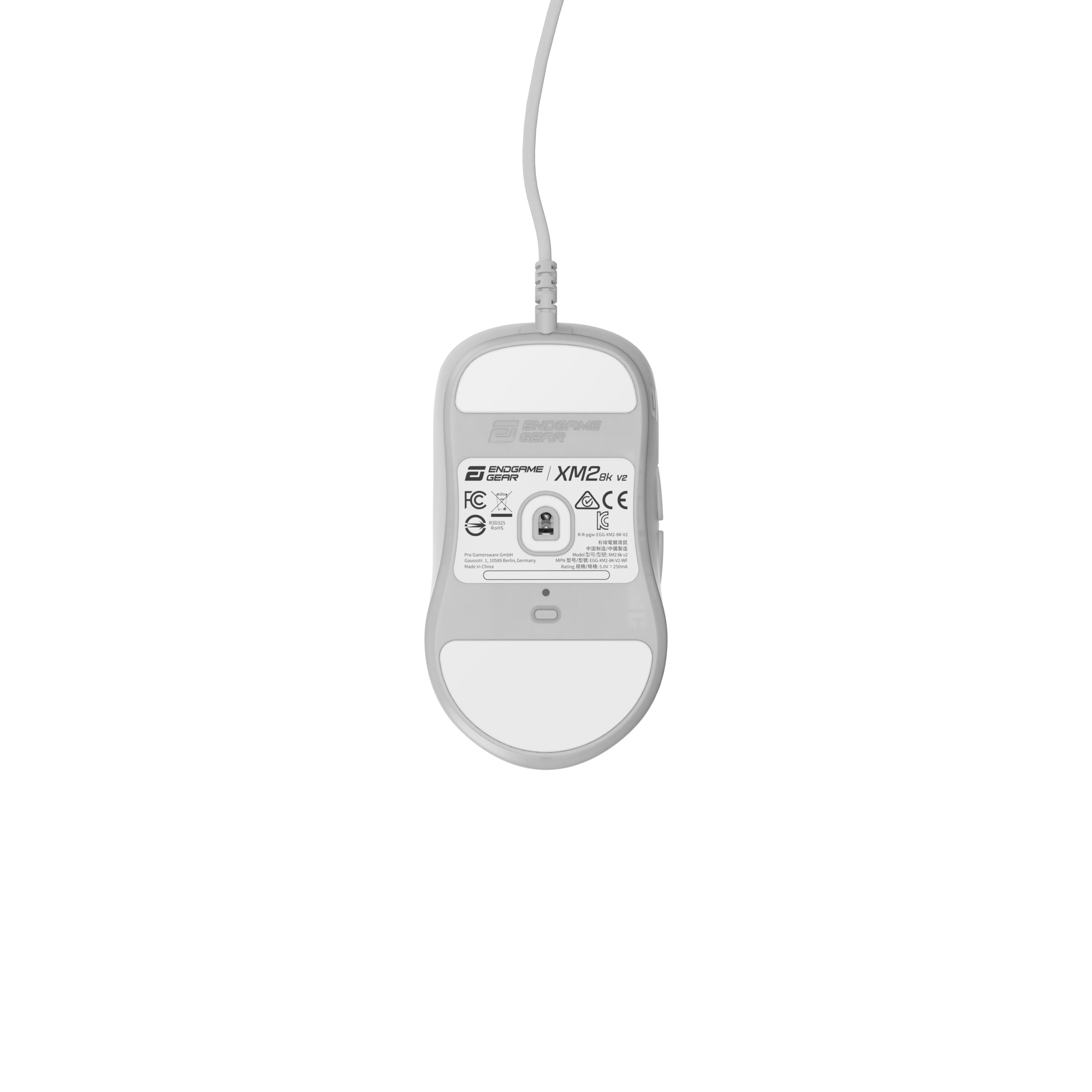 Endgame Gear XM2 8K V2 – Trådbunden spelmus (Vit Frost)