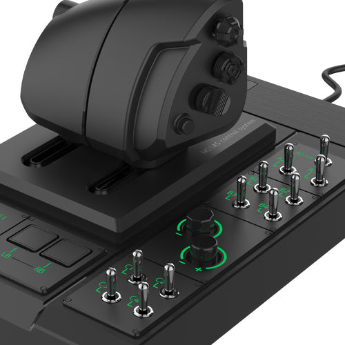 HORI - HORI HOTAS Flight Control System &amp; Mount För PC (Windows 11/10) High-End Flight Stick &amp; Throttle För PC Flight Sims