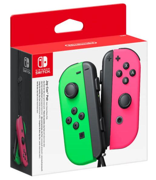 Nintendo Switch Joy-Con-kontrollerpar - Neongrön/Neonrosa (V + H)