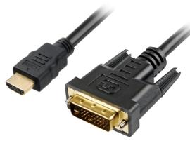 Sharkoon HDMI til DVI-D 24+1-kabel – sort, 1 m