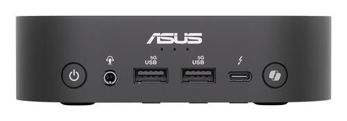 ASUS NUC 14 Pro AI Slim frontpanel med USB-porte og betjeningsknapper