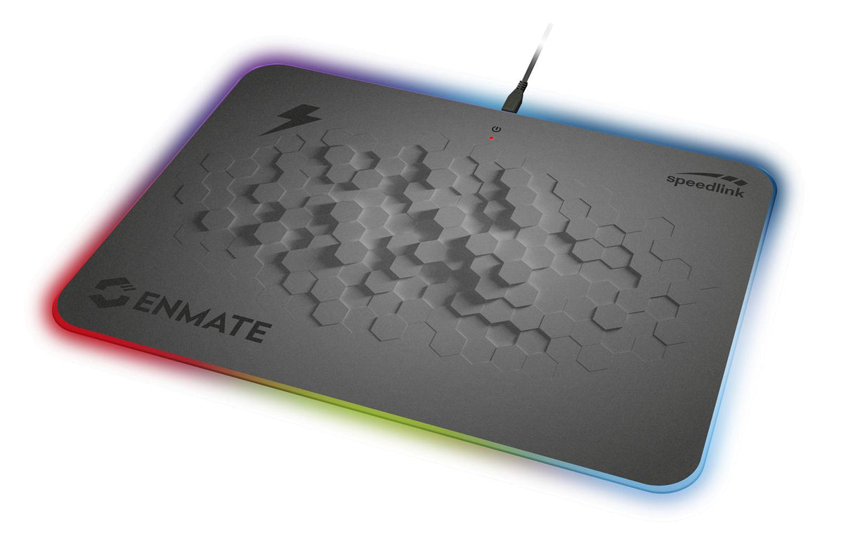 SpeedLink - ENMATE RGB Laddningsmusmatta, Grå