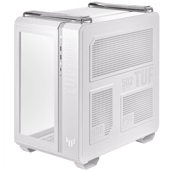 ASUS TUF Gaming GT502 PLUS Tempered Glass Dual Chamber Case White w. 4x120mm Pre-installed ARGB Fans