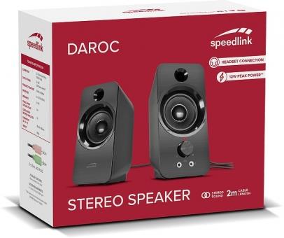 SpeedLink DAROC Stereohögtalare - Svart