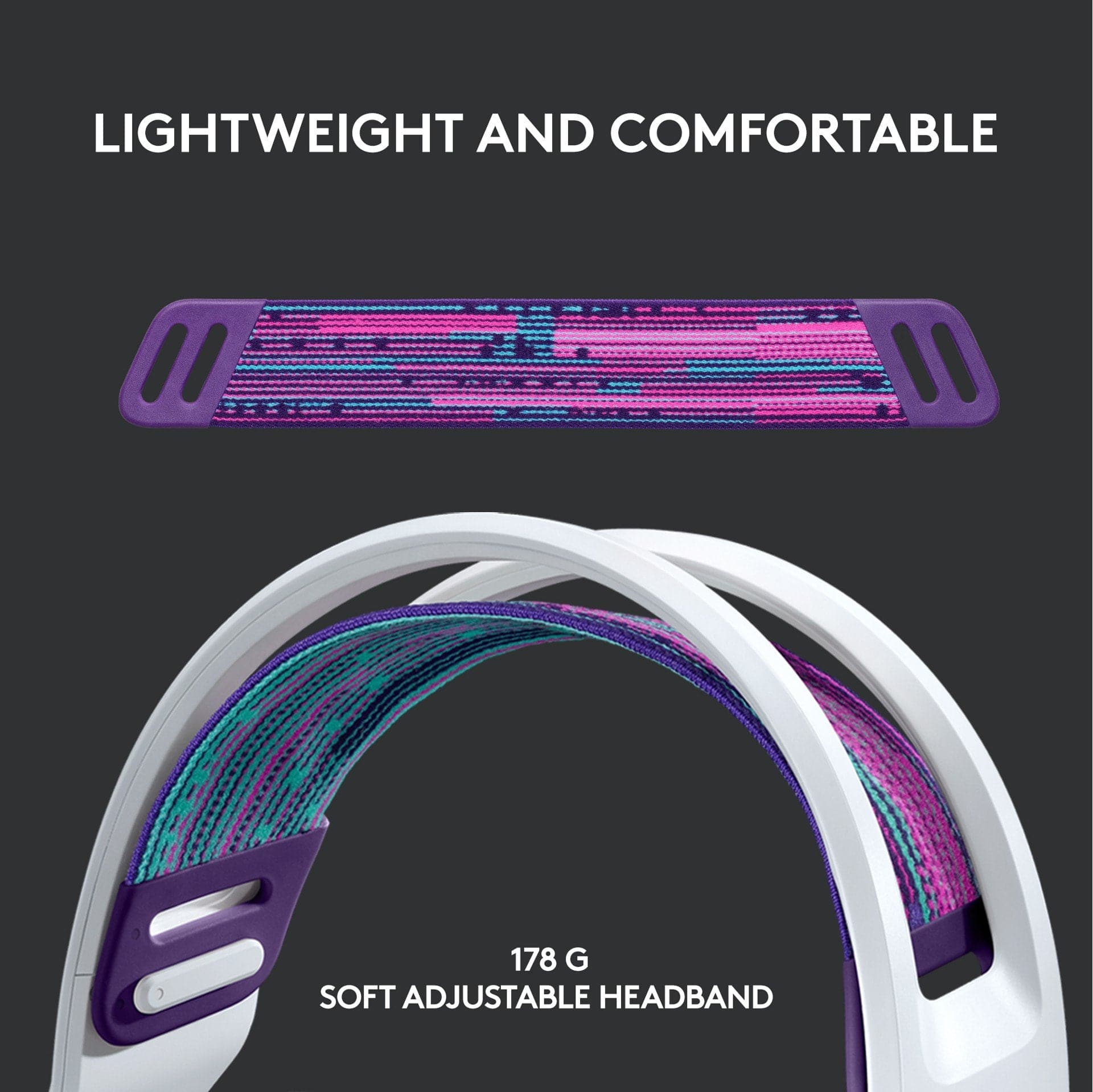 Logitech - G733 LIGHTSPEED Headset - vit - 2,4GHZ