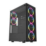 Datorfodral Darkflash Phantom + 6 Fläktar (svart)