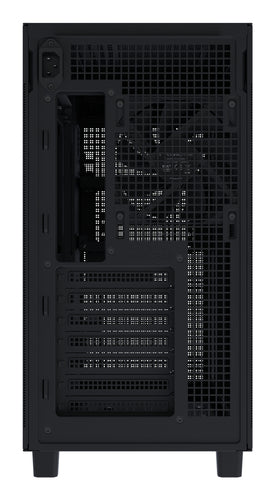 ASUS PRIME AP303 MESH kabinettets bagside og 120 mm blæser