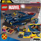 LEGO 76281 Marvel Super Heroes X-Men&#039;s X-Jet, Byggleksakssats