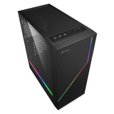 Sharkoon RGB FLOW, tower case (black, side panel of tempered glass) Sharkoon