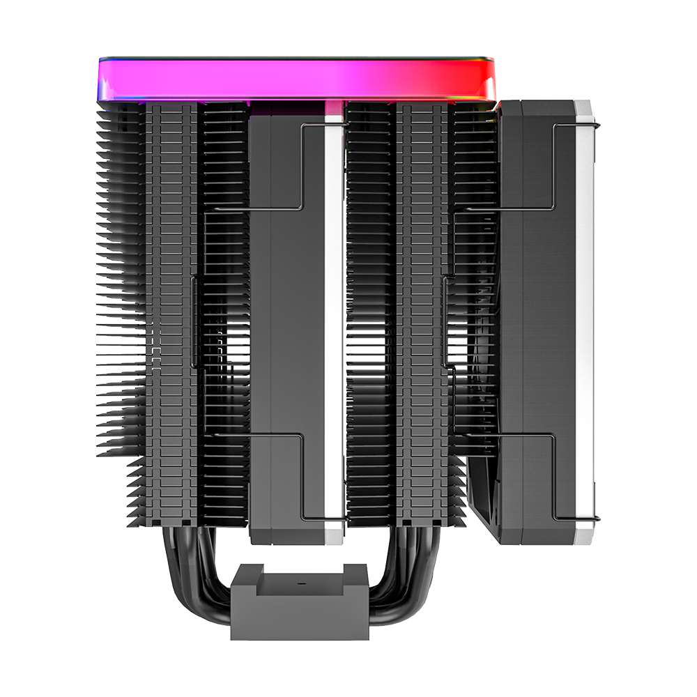 Montech Metal DT24 Premium - CPU-kylare, ARGB topplock, 2x 120 mm PWM-fläktar, LGA1700 + AM5-stöd, 270W TDP