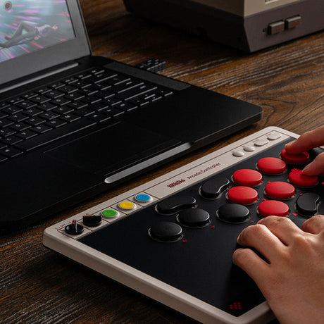 8BitDo Arcade Controller Switch/PC Grå – Controller i brug ved computer