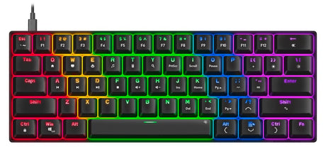 Speedlink - ATMOS RGB Rainbow Mechanical 60% Gaming Keyboard with brown switches, black - US layout Speedlink