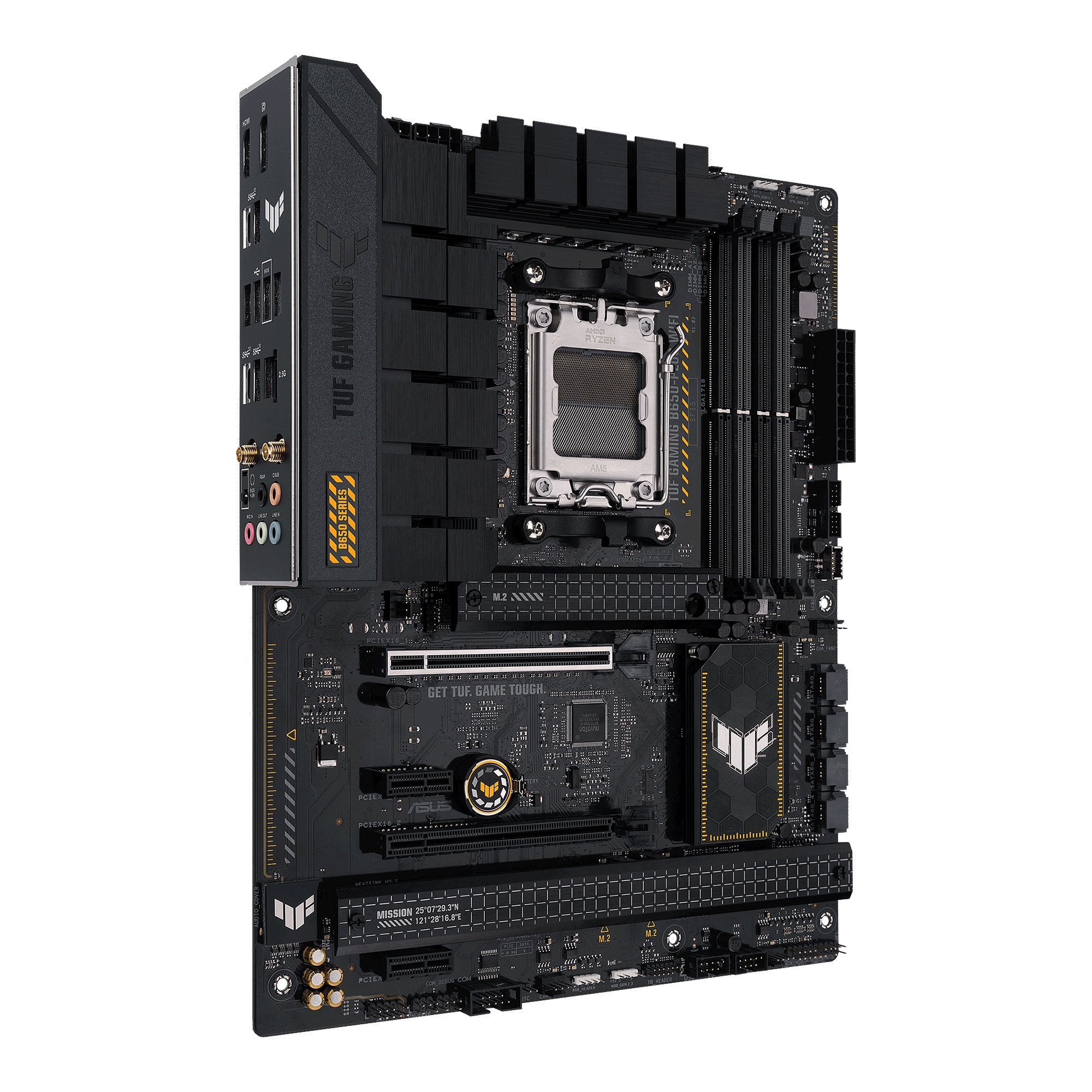 ASUS TUF GAMING B650-PLUS WIFI, Moderkort (svart/ljus Orange)